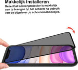 Privacy Screenprotector geschikt voor iPhone 11 Pro / XS / X - FullGuard Glas Screen Protector