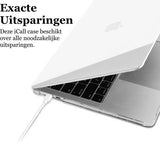 Hoes geschikt voor Macbook Air 13 inch - Hard Cover Case Ultrathin Transparant - Hoesje geschikt voor Macbook Air 13 M2 2023 / 2022