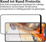 Screenprotector geschikt voor Xiaomi Mi 11T Pro - Beschermglas Full - Glas Screen Protector