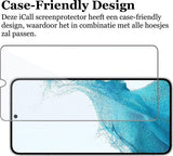 Screenprotector geschikt voor Samsung Galaxy S22 - Gehard Glas Beschermglas Tempered Glass Screen Protector