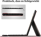 Samsung Tab A9 Hoes met Toetsenbord - KeyGuard Book Case Cover Leer Zwart