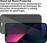 Privacy Screenprotector geschikt voor iPhone 13 - FullGuard Screen Protector