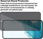 Privacy Screenprotector geschikt voor Samsung Galaxy S22 - Volledig Dekkende Gehard Glas Tempered Glass Screen Protector