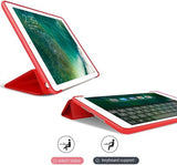 Samsung Galaxy Tab S5e Hoes Smart Cover - Trifold Book Case Leer Tablet Hoesje Rood