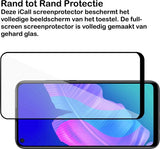 Screenprotector geschikt voor Huawei P40 Lite E - Full Screen Protector Glas