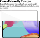Screenprotector geschikt voor Samsung A52 - Full Screen Protector Glas