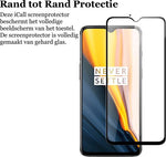 Screenprotector geschikt voor OnePlus 7T - Tempered Glass Gehard Glas - Full Screen Cover Volledig Beeld - iCall