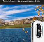 Camera Lens Screenprotector geschikt voor Apple iPhone Xs / X Glazen Gehard | Case Friendly | Tempered Glass - van iCall