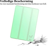 iPad 2020 / 2019 - 10.2 inch - Book Case Groen - Trifold Hoes