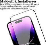 Screenprotector geschikt voor iPhone 14 Pro Max - Gehard Glas Beschermglas Tempered Glass Volledig Dekkende Screen Protector