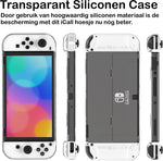 Case geschikt voor Nintendo Switch Oled - Accessoires geschikt voor Nintendo Switch OLED Transparant Hoes