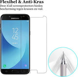 Screenprotector geschikt voor Samsung Galaxy J7 (2017) | Glas PET Folie Screen Protector Transparant iCall