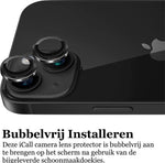 Camera Lens Screen Protector geschikt voor iPhone 15 Plus - Gehard Glas Screenprotector GlassGuard Zwart
