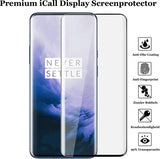 Screenprotector geschikt voor OnePlus 7T Pro - Tempered Glass Gehard Glas - Full Screen Cover Volledig Beeld - iCall