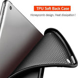 iPad Pro 2021 Hoes Smart Cover - 12.9 inch - Trifold Book Case Leer Tablet Hoesje Zwart
