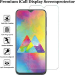 Screenprotector geschikt voor Samsung Galaxy M20 - Tempered Gehard Glas - Case Friendly - iCall