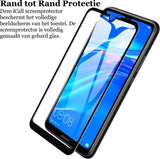 Screenprotector geschikt voor Huawei Y7 (2019) - Tempered Glass Gehard Glas - Full Screen Cover Volledig Beeld