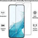 Screenprotector geschikt voor Samsung Galaxy S22 - Gehard Glas Beschermglas Tempered Glass Screen Protector