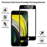 Screenprotector geschikt voor iPhone SE 2022 / 2020 / 8 / 7 - FullGuard Screen Protector