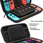 Case geschikt voor Nintendo Switch Case - Accessoires geschikt voor Nintendo Switch Hardcase Zwart Hoes