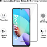 Screenprotector geschikt voor Xiaomi Redmi 10 - Beschermglas - Glas Screen Protector