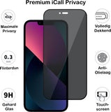Privacy Screenprotector geschikt voor iPhone 13 Pro Max - FullGuard Screen Protector
