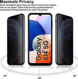 Privacy Screenprotector geschikt voor Samsung Galaxy A14 - Glas Screen Protector FullGuard