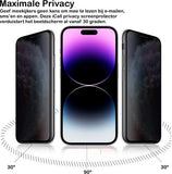 Privacy Screenprotector geschikt voor iPhone 14 Pro Max - Volledig Dekkende Gehard Glas Tempered Glass