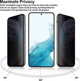 Privacy Screenprotector geschikt voor Samsung Galaxy S22 - Volledig Dekkende Gehard Glas Tempered Glass Screen Protector