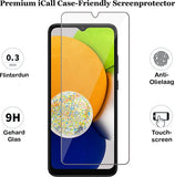 Screenprotector geschikt voor Samsung A03 - Gehard Glas Beschermglas Tempered Glass Screen Protector