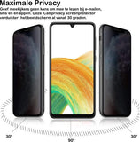 Privacy Screenprotector geschikt voor Samsung Galaxy A33 - Volledig Dekkende Gehard Glas Tempered Glass Screen Protector