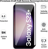 Screenprotector geschikt voor Samsung Galaxy S23 Plus - Gehard Glas Screen Protector FullGuard