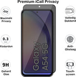 Privacy Screenprotector geschikt voor Samsung Galaxy A54 - Glas Screen Protector FullGuard