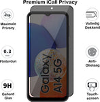 Privacy Screenprotector geschikt voor Samsung Galaxy A14 - Glas Screen Protector FullGuard