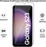 Screenprotector geschikt voor Samsung Galaxy S23 - Gehard Glas Beschermglas Tempered Glass Screen Protector