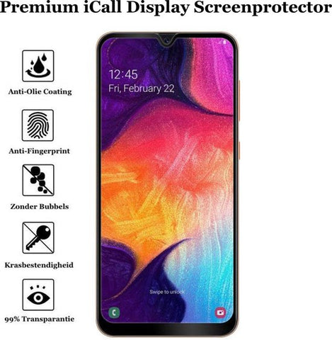Screenprotector geschikt voor Samsung A20e - FullGuard Glas Screen Protector