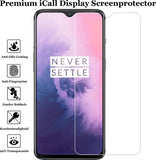 Screenprotector geschikt voor OnePlus 7 - Tempered Glass Gehard Glas - Case Friendly - iCall