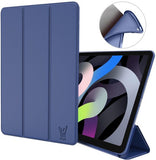 iPad Air 2020 Hoes - iPad Air 2022 Hoes - 10.9 inch - Trifold Smart Book Case Cover Leer Tablet Hoesje Blauw