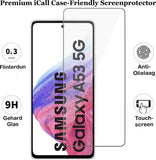Screenprotector geschikt voor Samsung Galaxy A53 - Gehard Glas Beschermglas Tempered Glass Screen Protector