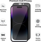 Privacy Screenprotector geschikt voor iPhone 14 Pro Max - Volledig Dekkende Gehard Glas Tempered Glass