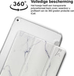 iPad 2019 / 2020 / 2021 Hoes Smart Cover - 10.2 inch - Trifold Book Case Leer Tablet Hoesje Marmer