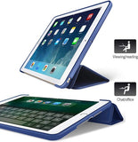 iPad 2022 10.9 Hoes - 10e Generatie - Trifold Smart Cover Book Case Leer Tablet Hoesje Blauw