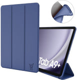 Samsung Tab A9 Plus Hoes - SmartDefend Book Case Cover Leer Blauw
