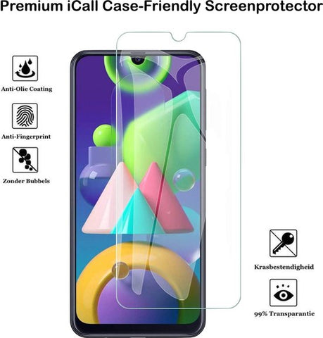 Screenprotector geschikt voor Samsung M21 - Screen Protector Glas
