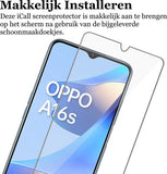 Screenprotector geschikt voor Oppo A16 / A16s - Glas Screen Protector