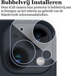 Camera Lens Screen Protector geschikt voor iPhone 15 Plus - Gehard Glas Screenprotector GlassGuard