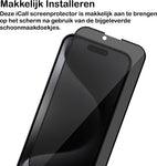 Privacy Screenprotector geschikt voor iPhone 15 Pro Max - Glas Screen Protector FullGuard