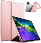 iPad Pro 2021 Hoes Smart Cover - 12.9 inch - Trifold Book Case Leer Tablet Hoesje Roze