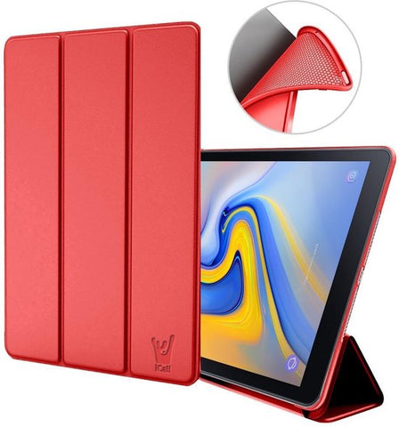 Samsung Galaxy Tab A 2018 Hoes Smart Cover - 10.5 inch - Trifold Book Case Leer Tablet Hoesje Rood