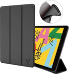 iPad 2019 / 2020 / 2021 Hoes Smart Cover - 10.2 inch - Trifold Book Case Leer Tablet Hoesje Zwart